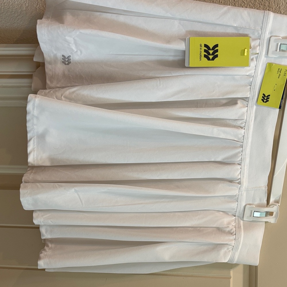 All in Motion White Pleated Skirt